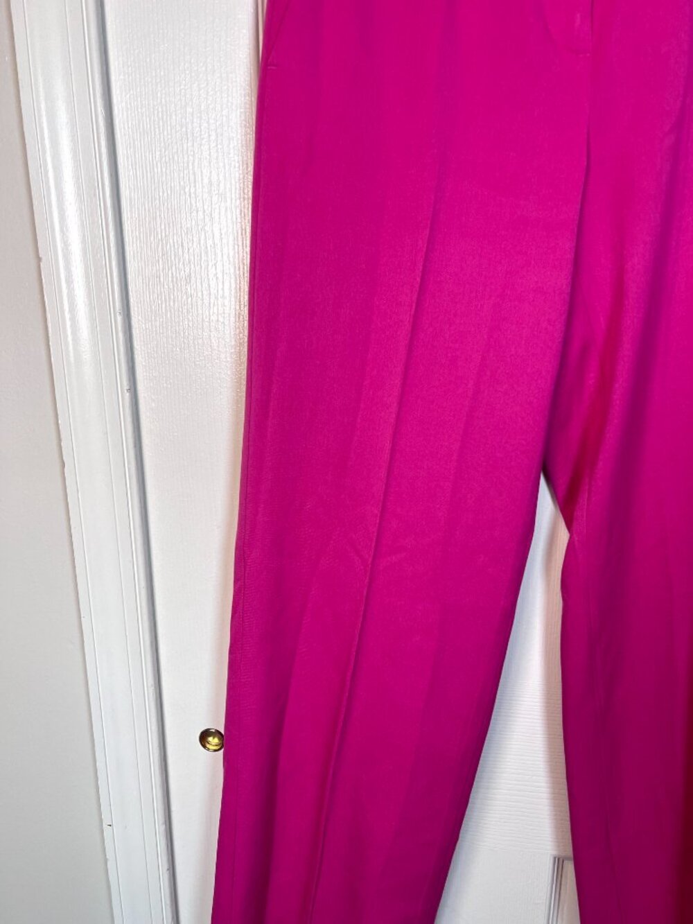 Ann Taylor Wide Leg Fuchsia Wide Leg Dress Trousers Size 00P Career Office - Picture 3 of 6